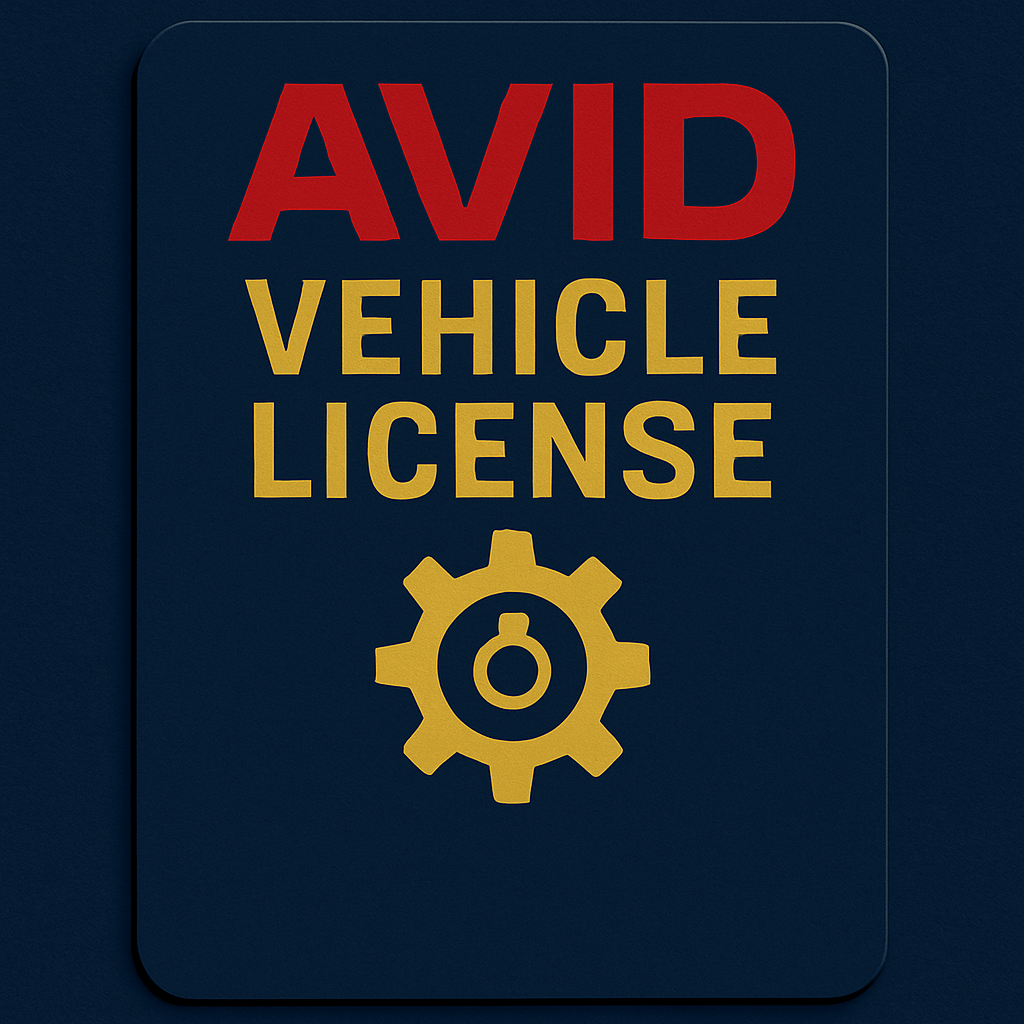 AVID Vehicle License